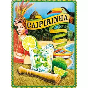 Плакат от калай 30x40cm Caipirinha-1