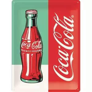 Tinnen poster 30x40cm Coca-Cola fles-1