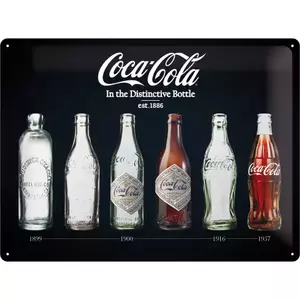 Plakat blaszany 30x40cm Coca-Cola Bottles black-1