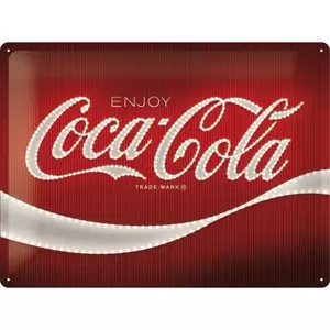Метален плакат 30x40cm Лого на Coca-Cola Червено-1