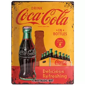 Tinplakat 30x40cm Coca-Cola-i-flasker-2