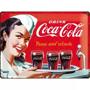 Tinnen poster 30x40cm Coca-Cola Drink - 23192