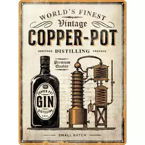 Tin poster 30x40cm Copper Pot Gin-1