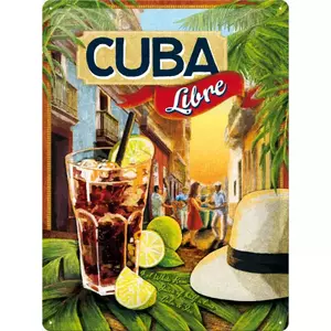 Tinnen poster 30x40cm Cuba Libre-1