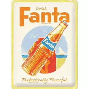 Tinnen poster 30x40cm Fanta fles strand-1