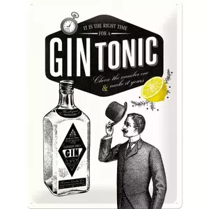 Τενεκεδένια αφίσα 30x40cm Gin Tonic-1