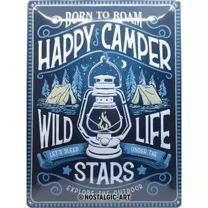 Plechový plakát 30x40cm Happy Camper-1
