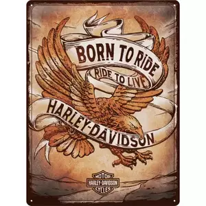Blechposter 30x40cm Born to Ride - 23317