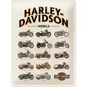 Póster de hojalata 30x40cm para Harley-Davidson Chart - 23233