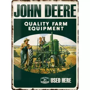 Blikplakat 30x40cm John Deere Qualit-1