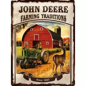 Blikplakat 30x40cm John Deere Farm - 23167