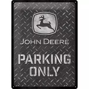 Peltinen juliste 30x40cm John Deere-Parking-1