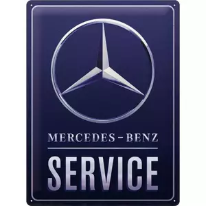 Tinnen poster 30x40cm Mercedes Benz Blauw-1