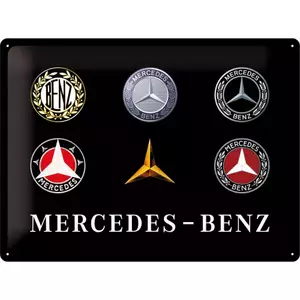 Poster de lata 30x40cm Logótipo Mercedes-Benz-1
