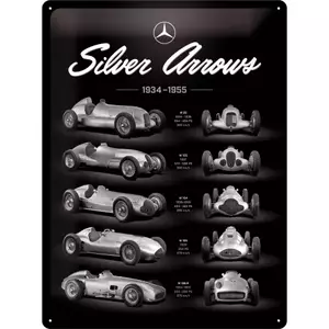 Limeni poster 30x40cm Mercedes-Benz Silve-1