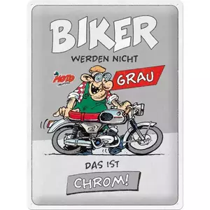 Plechový plakát 30x40cm MOTOmania Biker Werde-1