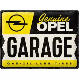 Peltinen juliste 30x40cm Opel Garage - 23315