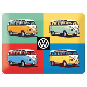 Tinnen poster 30x40cm VW Bulli-Pop Art-1