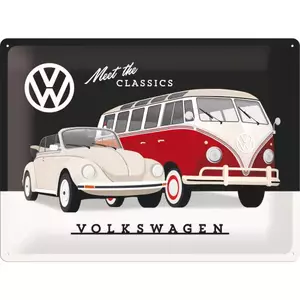 Poster en étain 30x40cm VW Meet The Classic-1