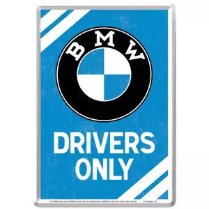 Zinn-Postkarte 14x10cm Nur BMW-Fahrer-1