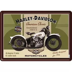 Tinnen ansichtkaart 14x10cm voor Harley-Davidson 2 - 10123