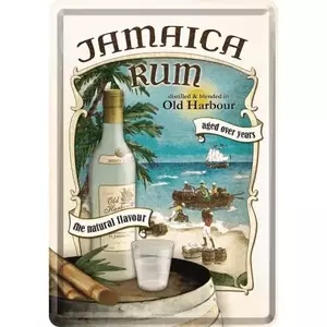 Blikpostkort 14x10cm Jamaica Rum-1