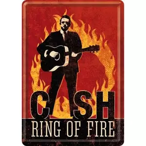 Pocztówka blaszana 14x10cm Johnny Cash-1