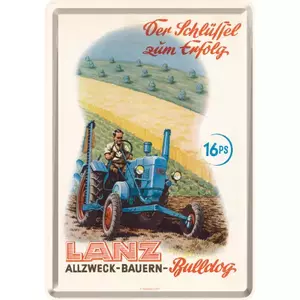 Kositrna razglednica 14x10cm Lanz-Schlusse-1