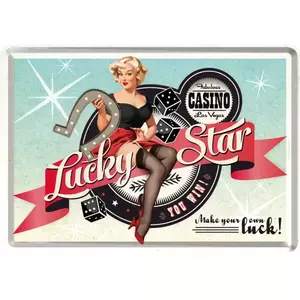 Pocztówka blaszana 14x10cm Lucky Star-1