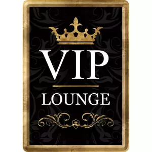 Blikken ansichtkaart 14x10cm VIP lounge - 10209