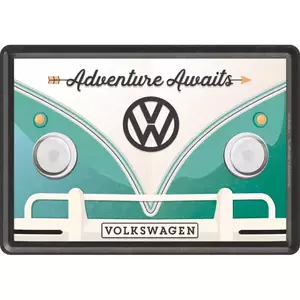 Plechová pohlednice 14x10cm VW Bulli Adventure-1