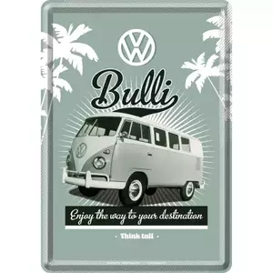 Tinast postkaart 14x10cm VW Retro Bulli-1