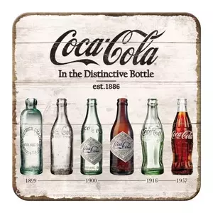 Coca-Cola-Bottle Timel base para copos de vidro em cortiça e metal - 46141