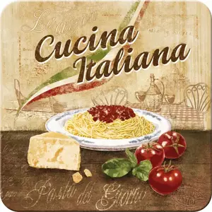 Корково-метална стъклена подложка Cucina Italiana-1