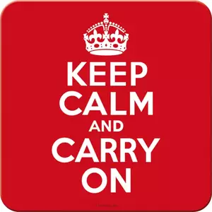 Keep Calm and Carry Kork-Metall-Glasuntersetzer-1