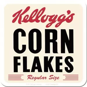 Kellogg Cornflakes Base para copos retro em cortiça e metal-1