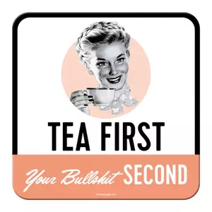 Skleněný podtácek Tea First z korku a kovu-1