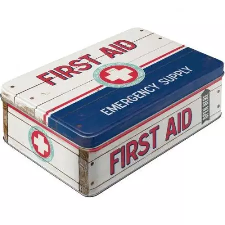 Puszka blaszana płaska First Aid Blue-Eme-1