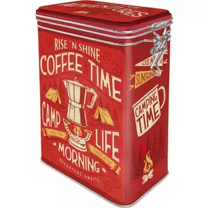 Táborová plechovka Coffee Time s klipom - 31129