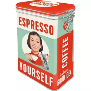 "Espresso Yourself" skardinė su spaustuku-1