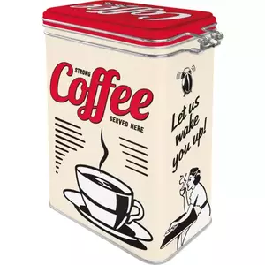 Boîte en fer-blanc avec pince pour café fort-2