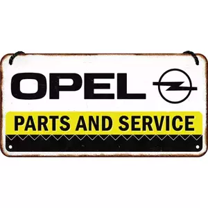 Blikken wandhanger 10x20cm Opel Parts & Service - 28053
