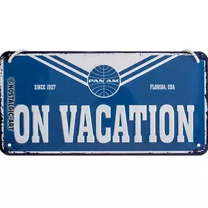 Tapiz de estaño 10x20cm Pan Am On Vacation - 28037