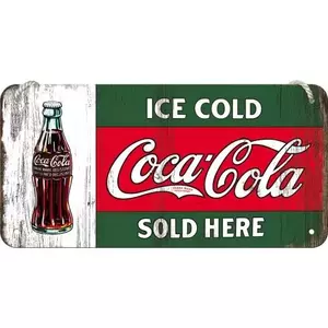 Colgante de estaño 10x20cm Coca-Cola Ice-1