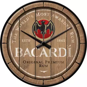 Ξύλινο βαρέλι Bacardi Ρολόι τοίχου-1