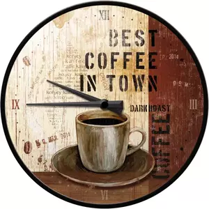 Beste koffie in de stad wandklok-1
