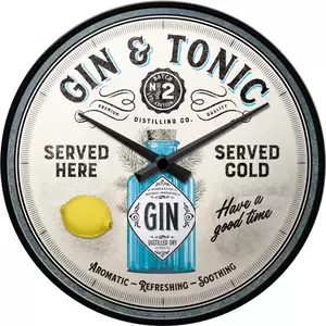 Gin & Tonic Geserveerd Wandklok-1