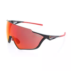 "Red Bull Eyewear Pace" juodi dūminiai akiniai su raudonu veidrodėliu-3