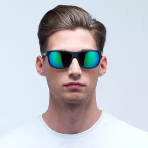 Okulary Red Bull Spect Eyewear Loom black szkła smoke with green mirror-3
