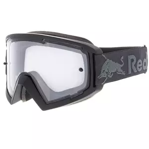 "Red Bull Spect Eyewear" motociklininko akiniai "Whip black", juodi, skaidrūs, su blykste/skaidriais stiklais-2